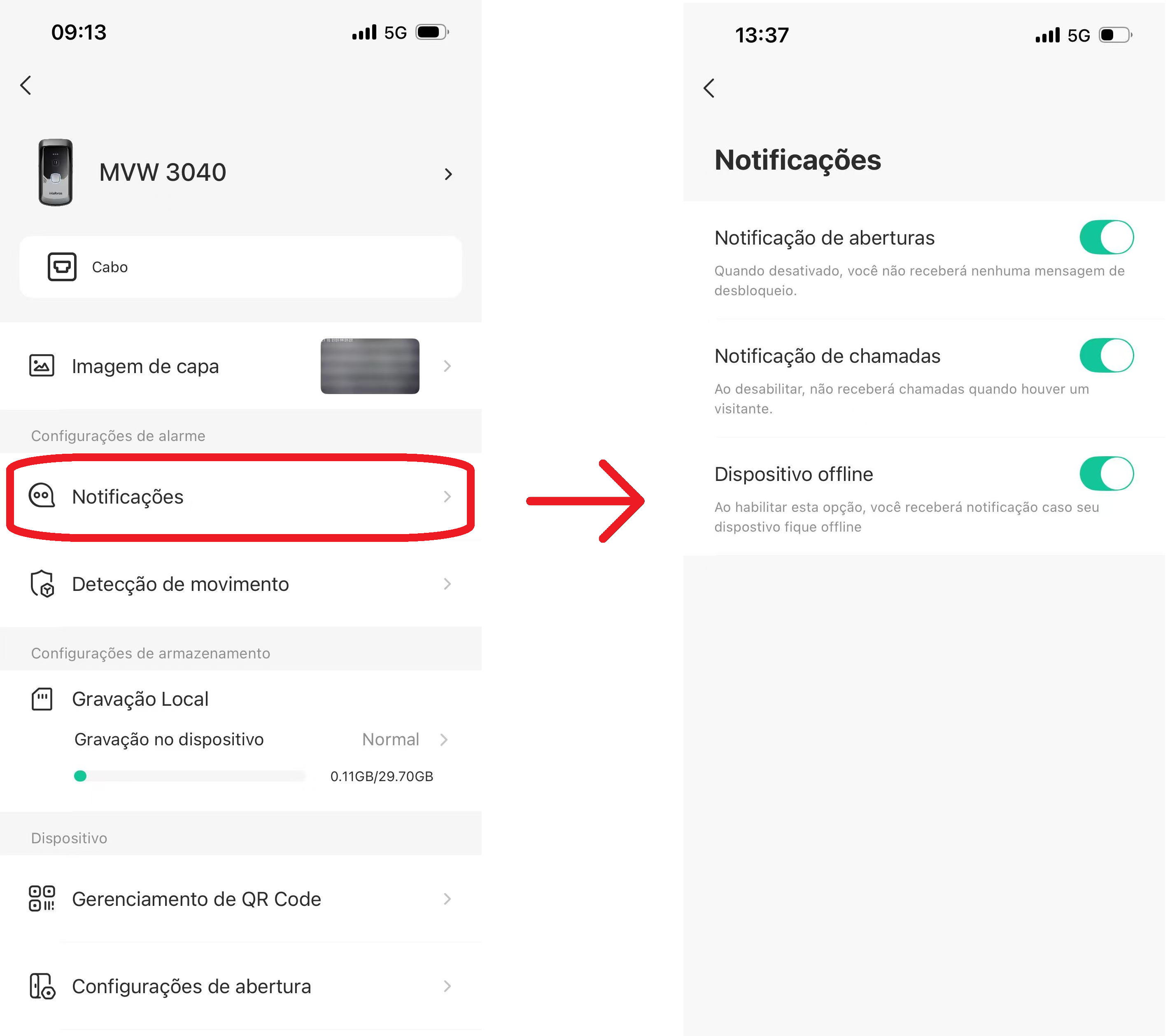 Notificações do App